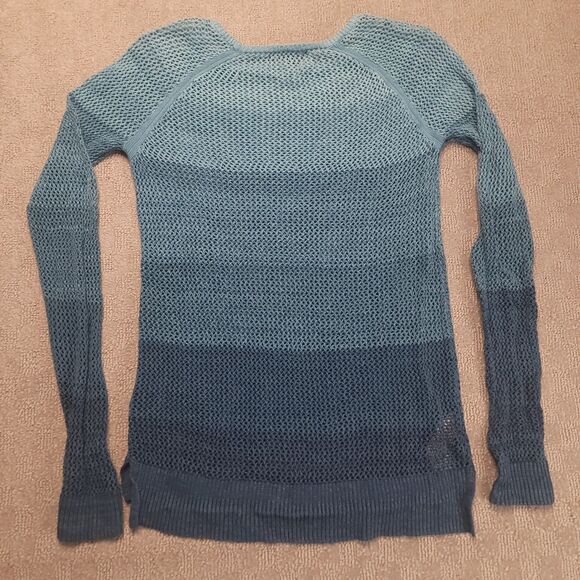 Tommy Bahama Women's S  Open Knit Mesh Pullover Sweater Beach Cover Up Blue - Picture 3 of 7